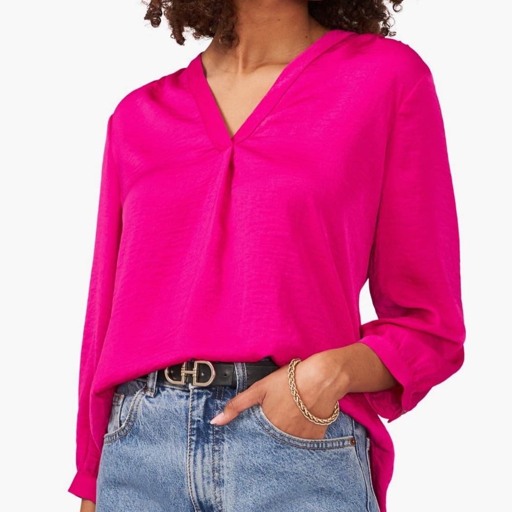 Vince Camuto Rumple Satin Blouse